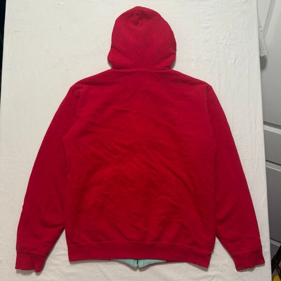 Phenomenon Reversible Double Faced Full Zip Hoodie Red Green Men's L - Picture 2 of 5